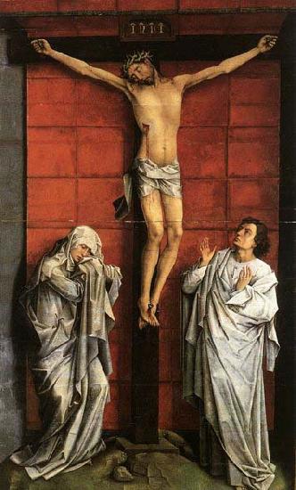 WEYDEN, Rogier van der Christus on the Cross with Mary and St John